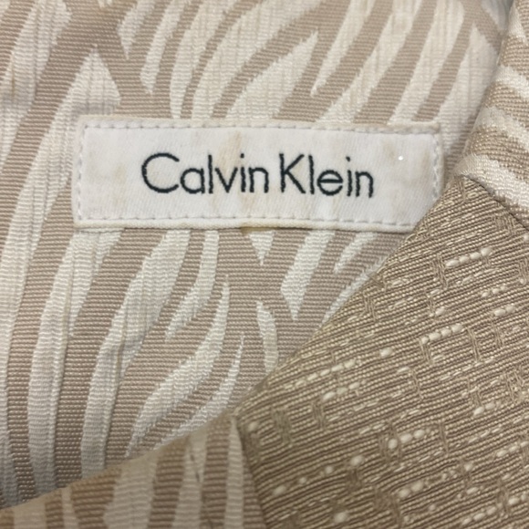 Calvin Klein Sheath Structured Dress - Ivory & Tan - Picture 3 of 5